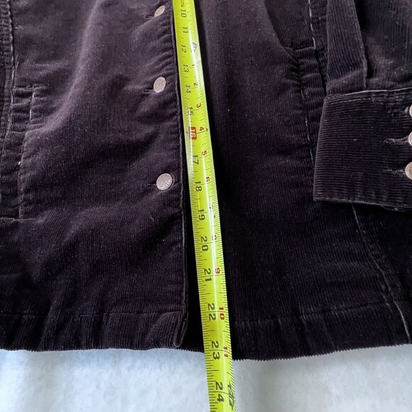 VTG Bill Blass Jeans Corduroy Jacket Brown Button up Pockets Womens Shirt PL - Picture 8 of 9